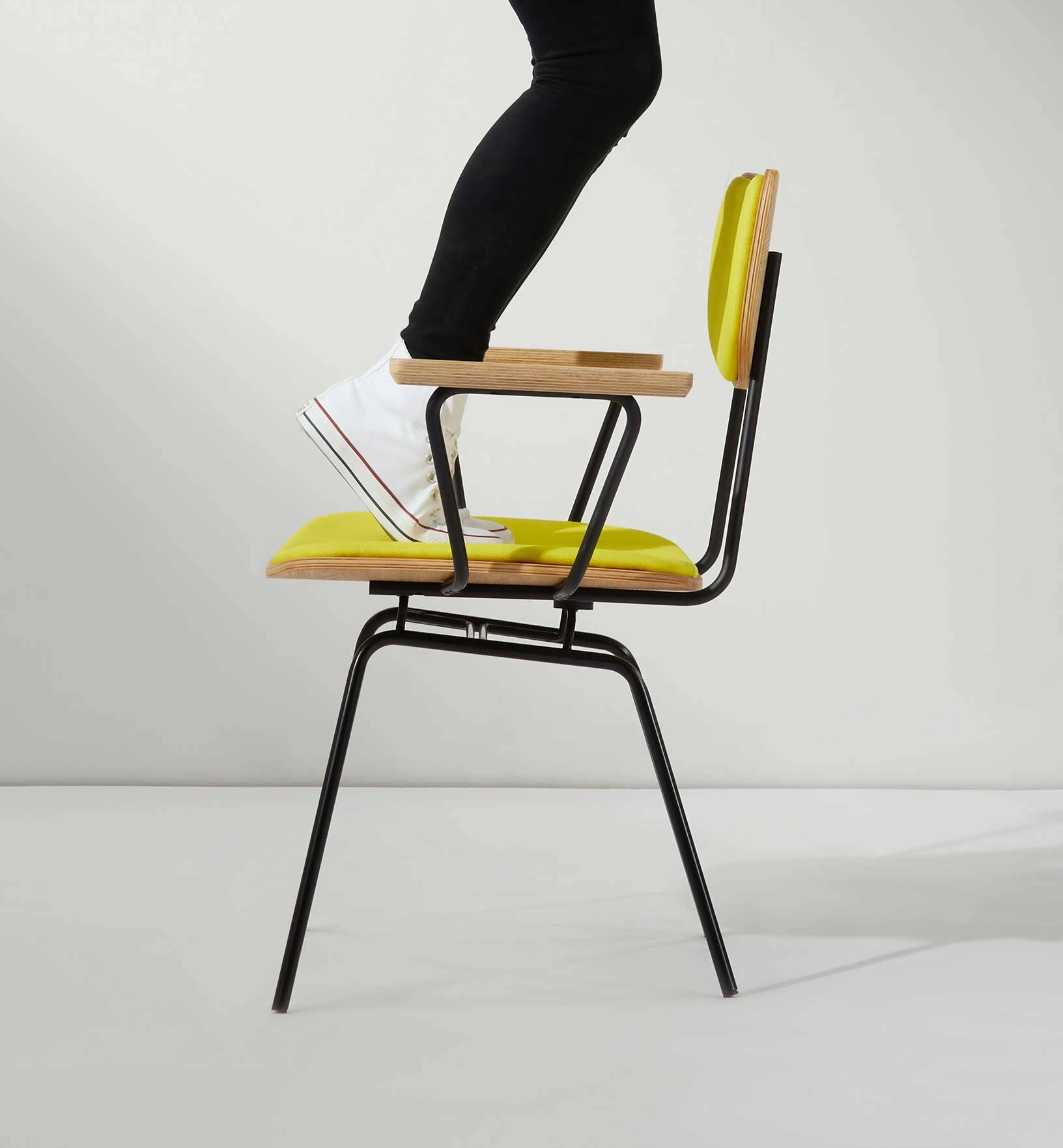 Person Standing on Chair Person Standing on Chair